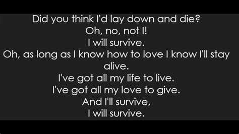 i will survive with lyrics.